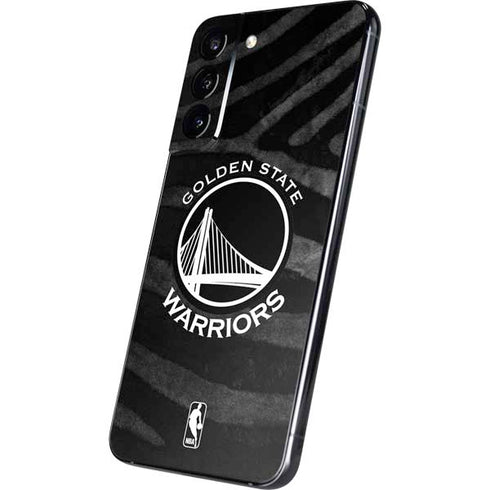 NBA Golden State Warriors Black Animal Print Galaxy S22 Plus Skin